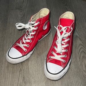 Red high top Converse